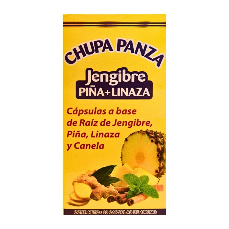 capsula chupa panza  pina + jengibre