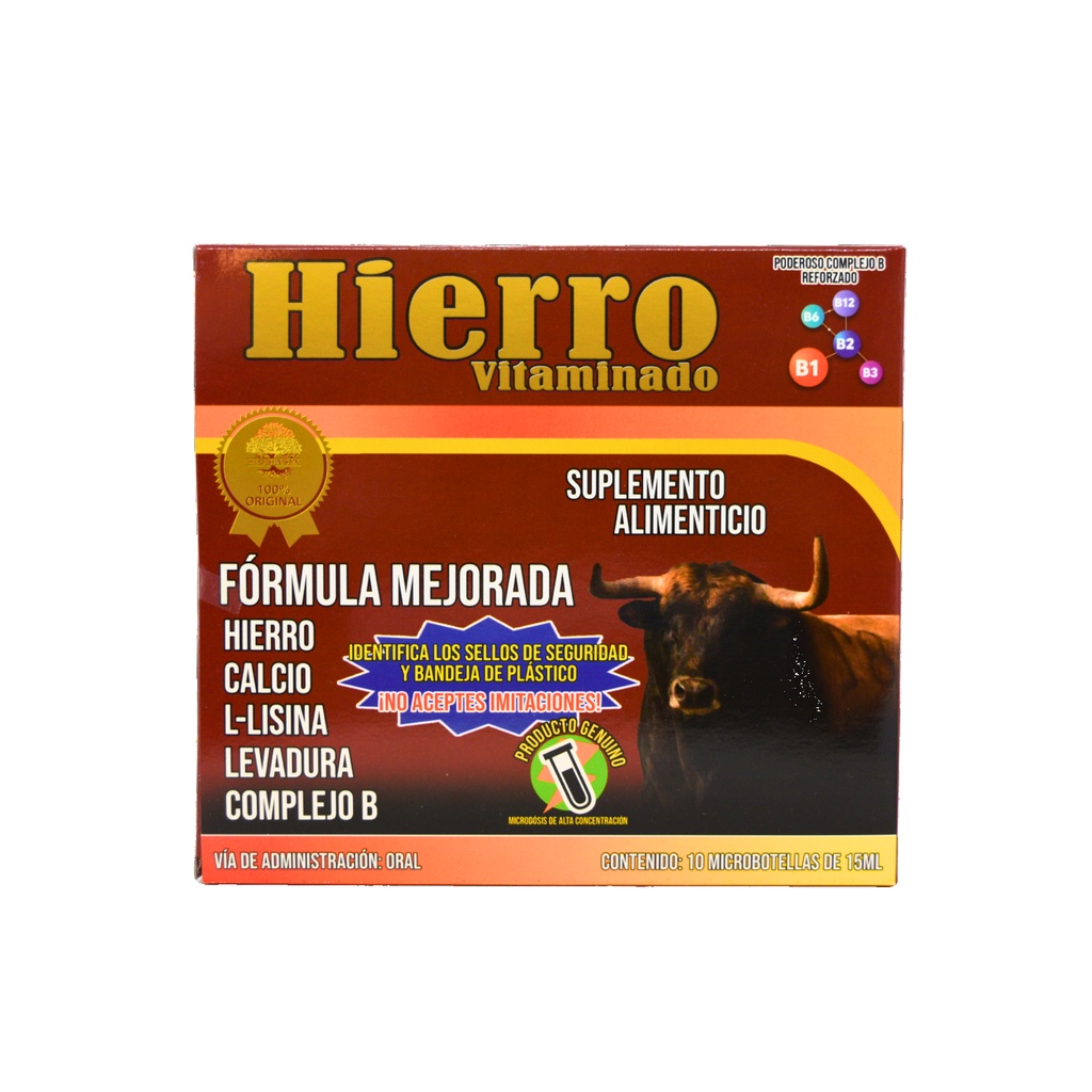 hierro vitaminado (caja roja) 10/amp. 15ml