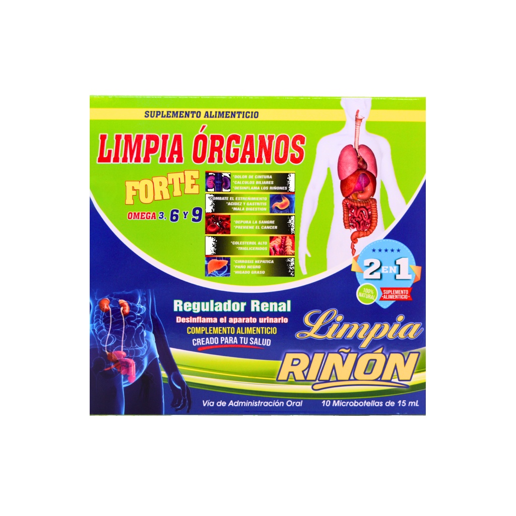 limpia organos 10/amp. 15ml