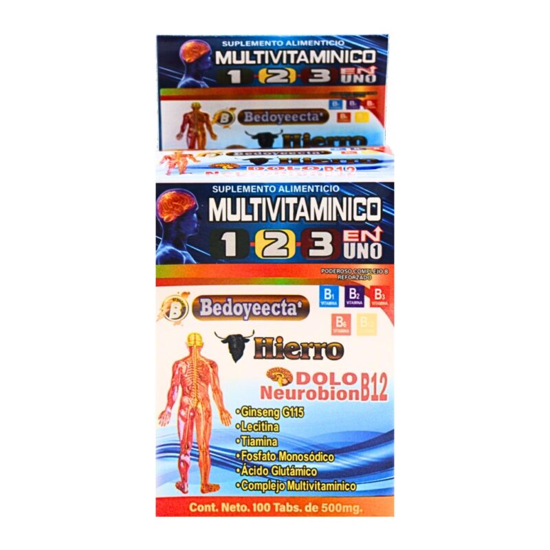 multivitaminico 1,2,3 100 tab. 500mg