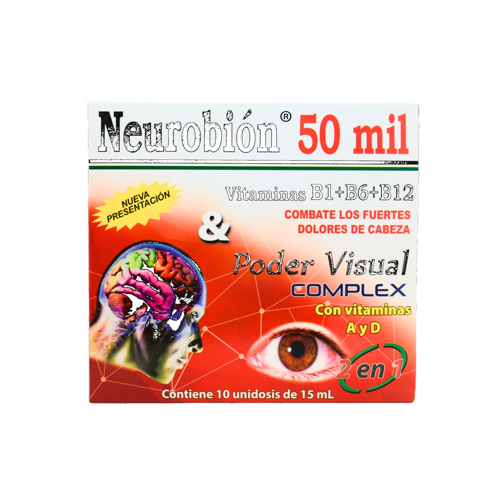 neurobion poder visual 10/amp. 15ml