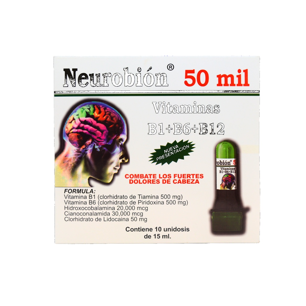 neurobion 50 mil 10/amp. 15ml