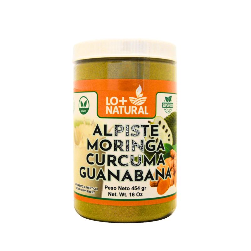 alpiste 4 en 1 (moringa+curcuma+guanabana) 16 oz bote