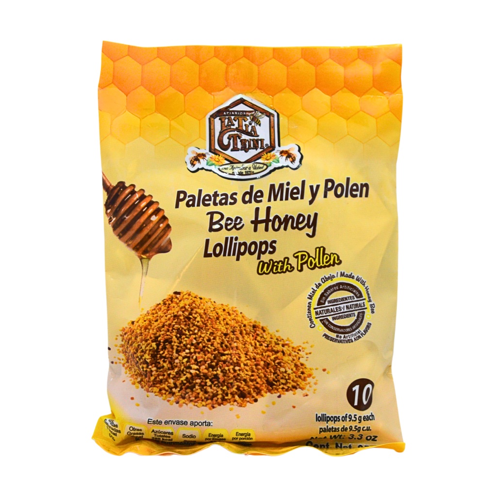 paleta de miel + propoleo bolsa de 10 pz