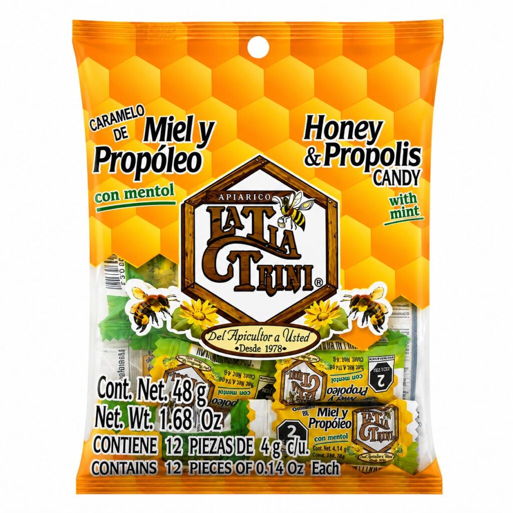 caramelo de miel + propoleo bolsa 12 pz