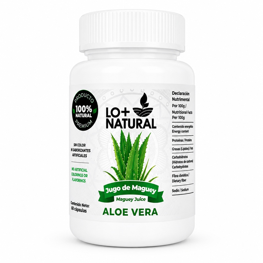jugo de maguey aloe vera 60 cáps.